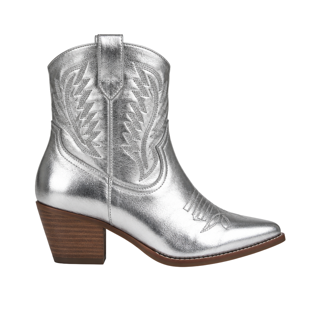 Silver Cowboy Boot
